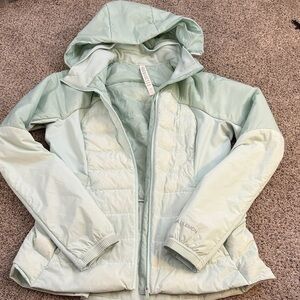 Lululemon down for it all mint jacket size 12